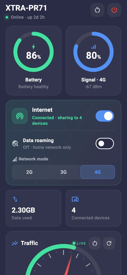 XTRA PR71 Router Controller screenshot 1
