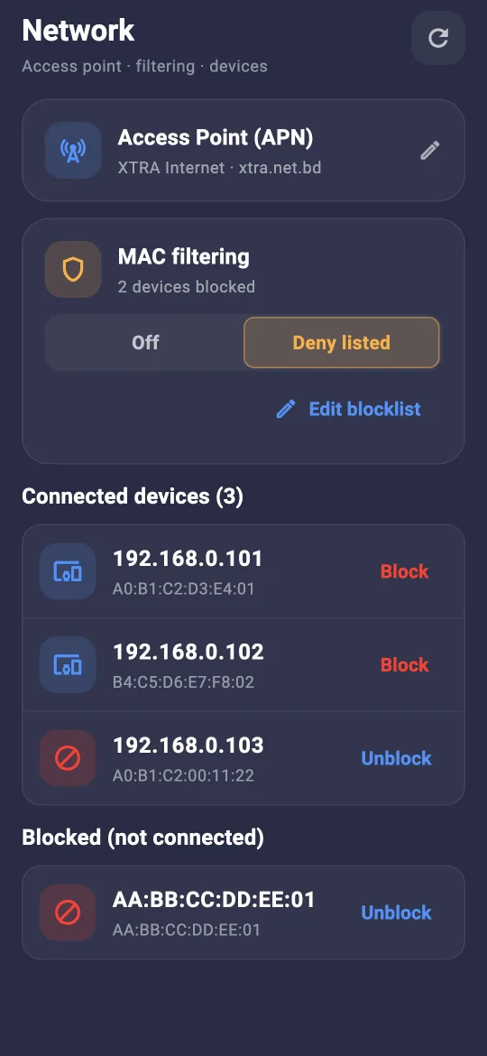 XTRA PR71 Router Controller screenshot 2